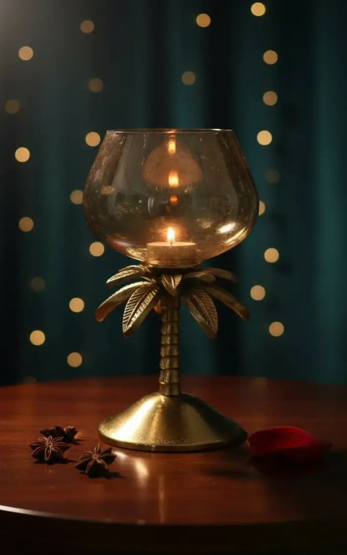 Palm Candle Holder