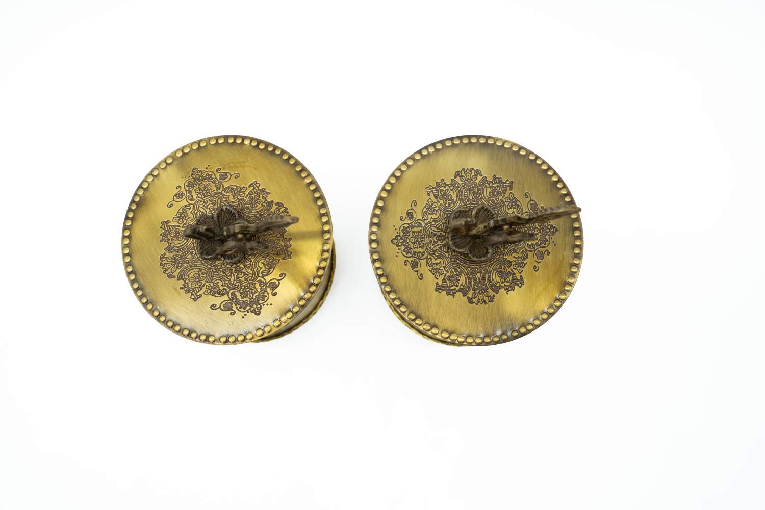 Vintage Floral Brass Keepsake Box
