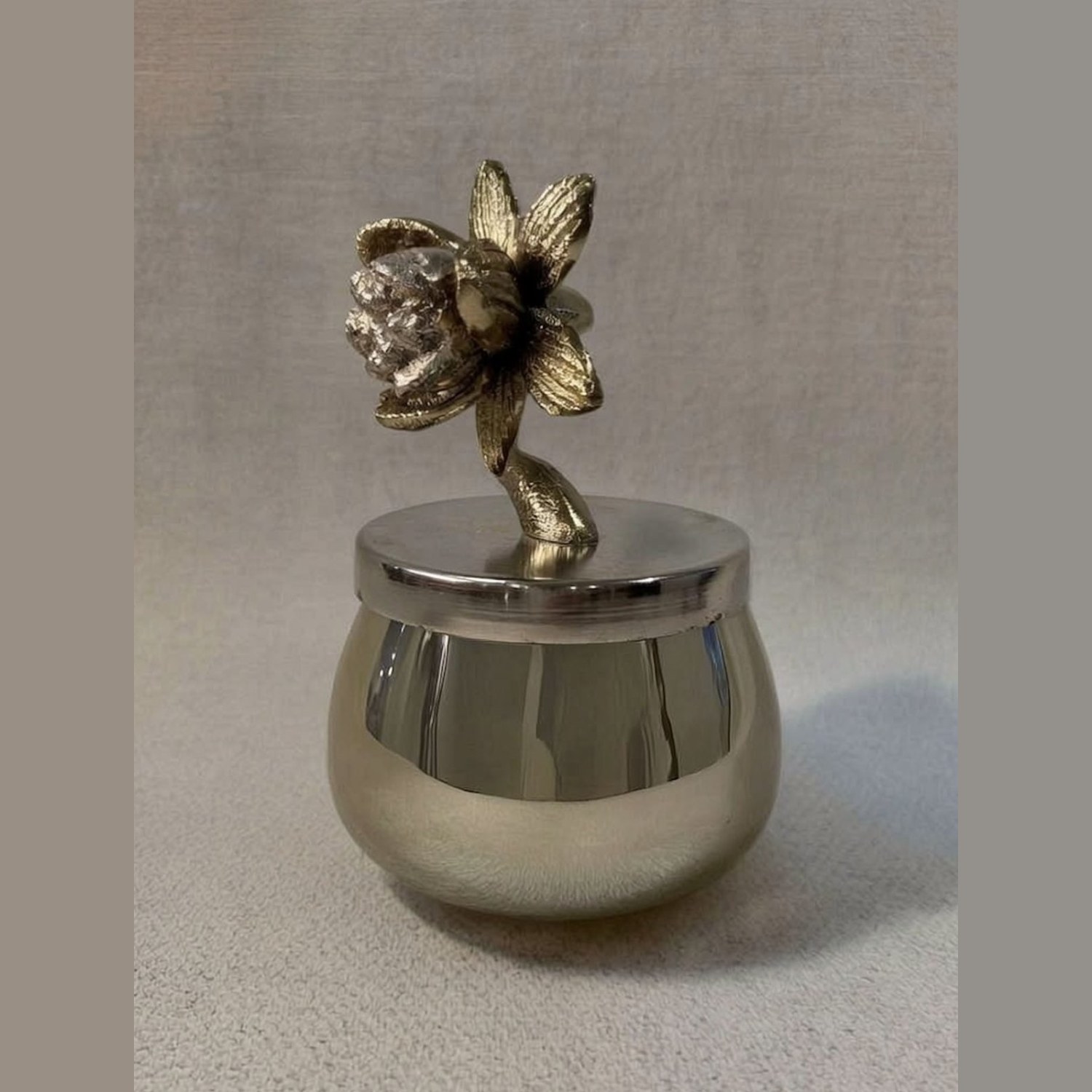 Midnight Blossom Glass Apothecary Jar