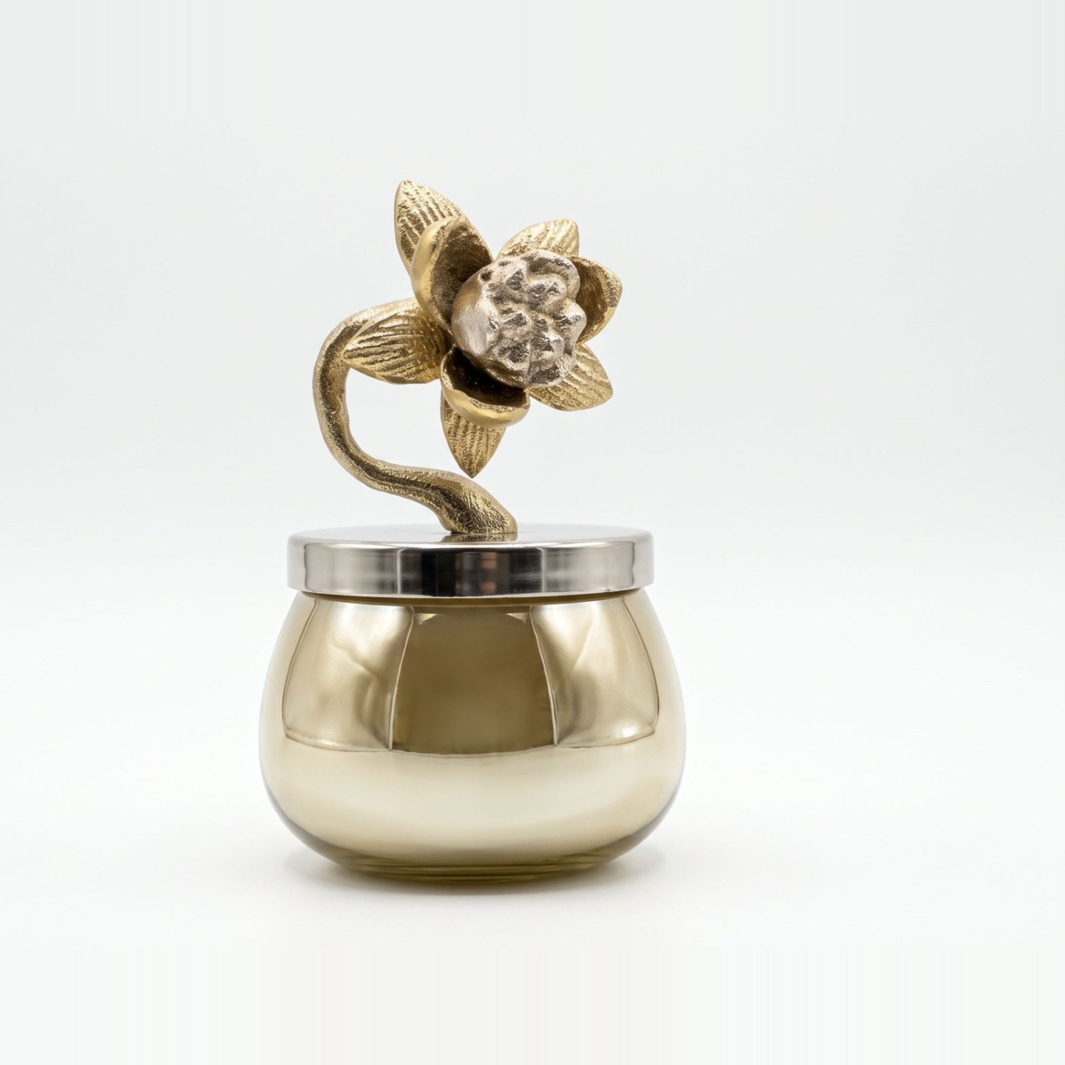 Midnight Blossom Glass Apothecary Jar