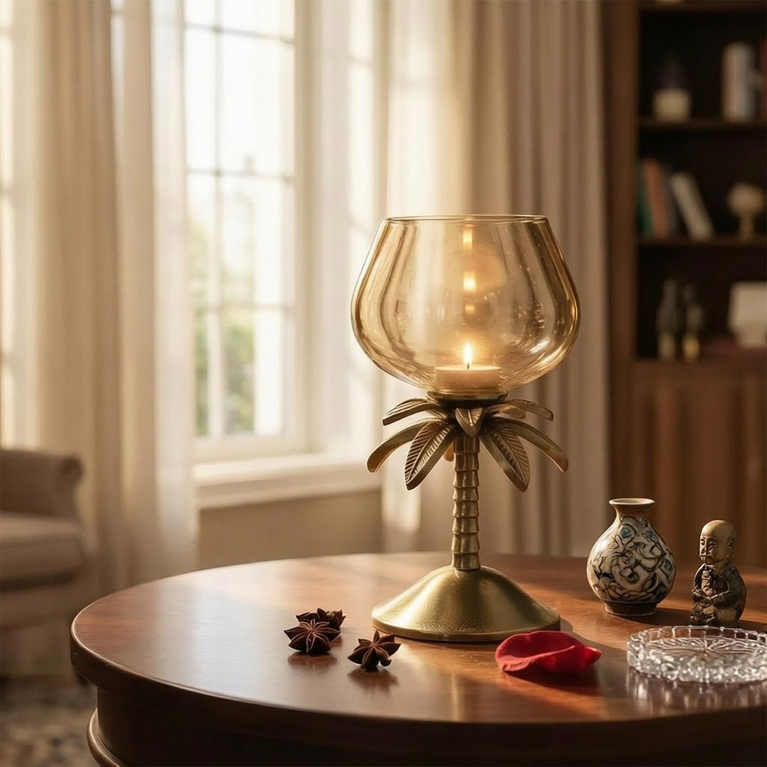 Palm Candle Holder