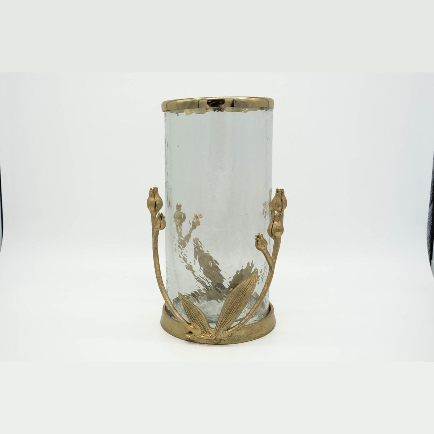 Gilded Botanical Tall Glass Vase