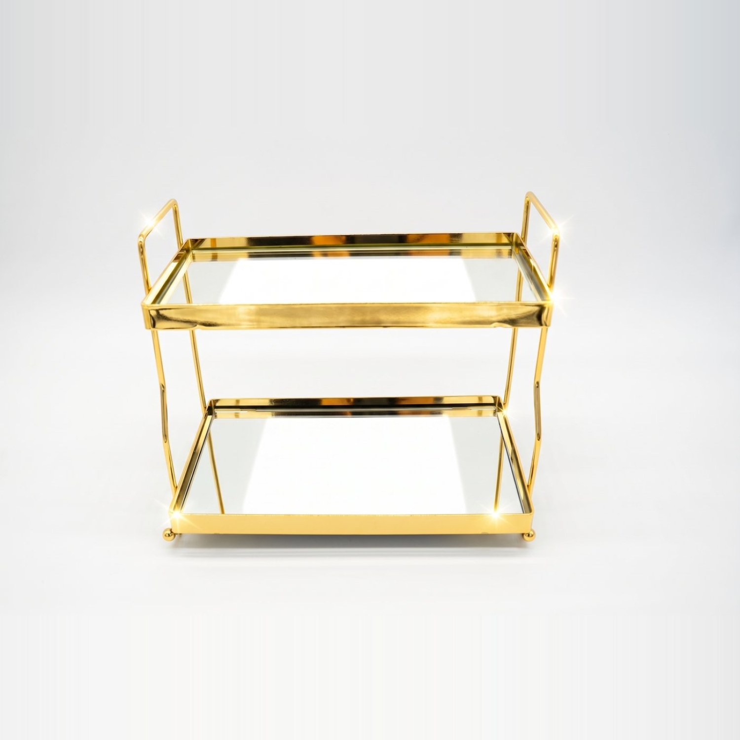 Mirrored Two-Tier Vanity Shelf